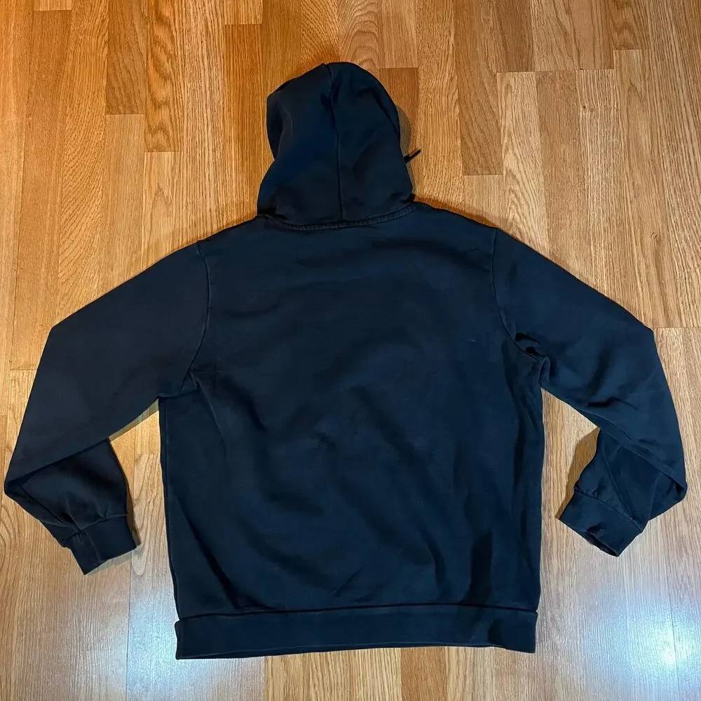Jordan Hoodie Mens sz L Black Fleece Pullover Flight AH4509-011 Spell Out‎